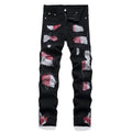 Jeans Men's Style Fashion Ripped Patch