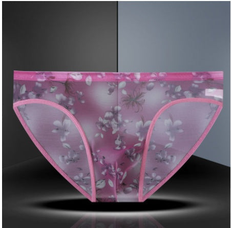 Men's Transparent Ice Silk Underwear