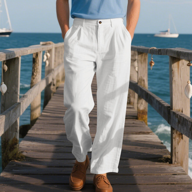 Loose Straight Business Suit Pants Men