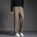 Black Loose Drooping Straight Casual Suit Pants