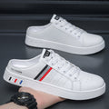 Summer Men's Casual Breathable Semi Slipper White Shoes