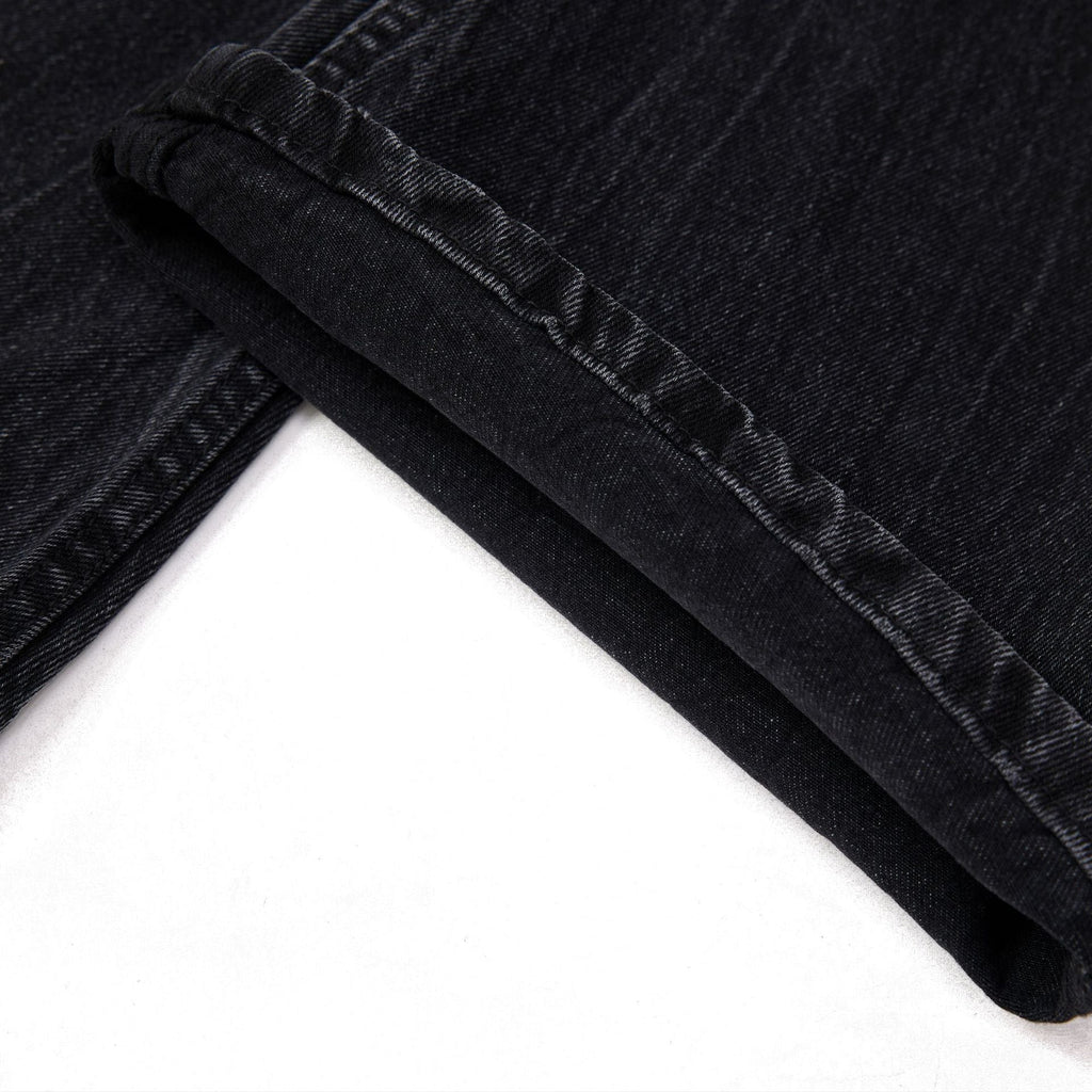 American Washed Old Lightning Crack Jeans