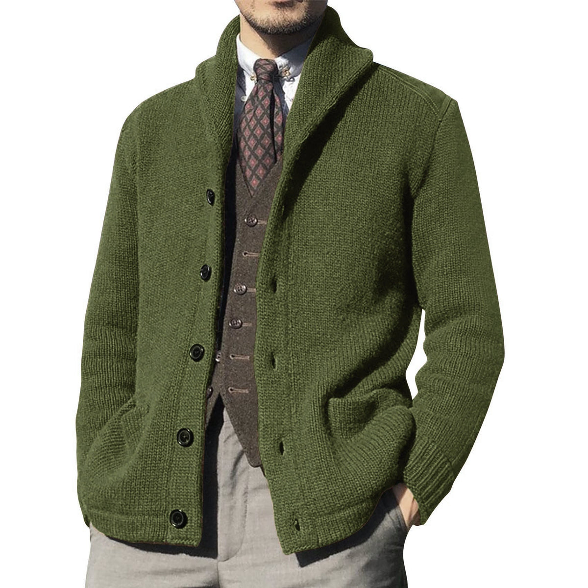 Autumn And Winter Solid Color Long-sleeved Coat