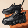 Genuine Leather Breathable Platform Height Increasing Work Casual Shoes