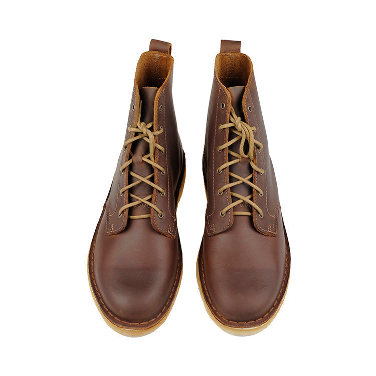 Crazy Horse Leather Comfortable Raw Rubber Sole Martin Boots