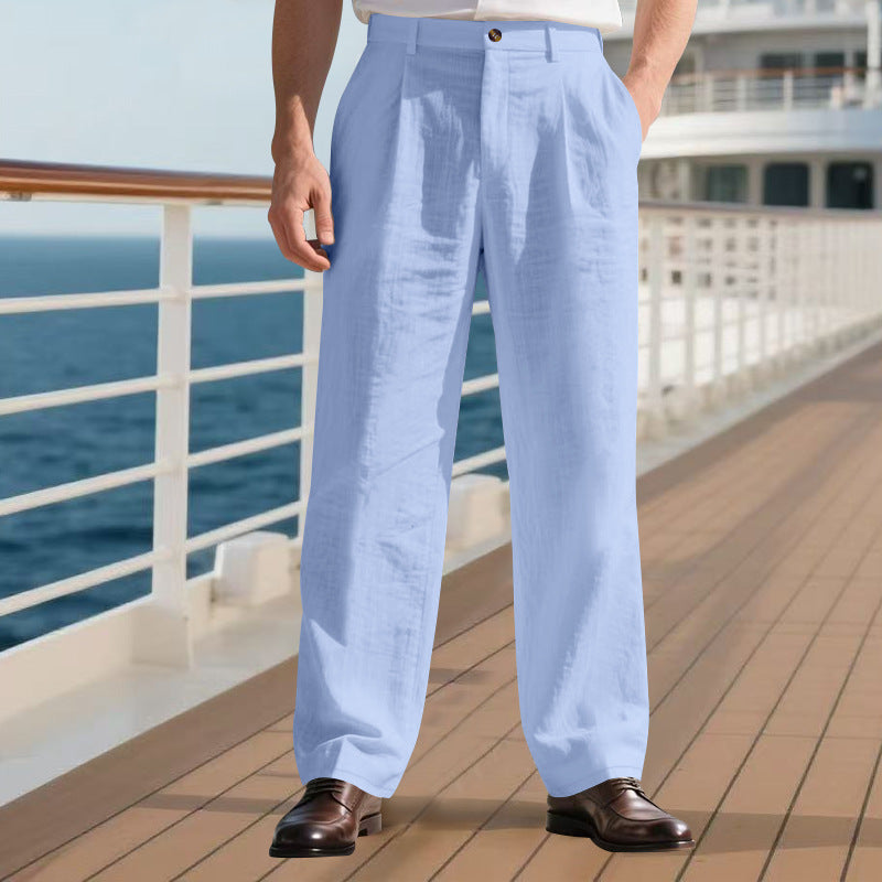 Thin Profile Loose Straight Business Suit Pants