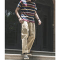Retro Men's Casual Trousers Two Pleats Loose Cargo