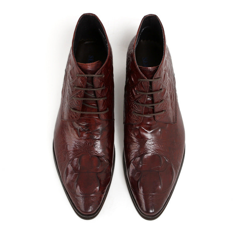 High-top Alligator Leather Doc Martens For Men