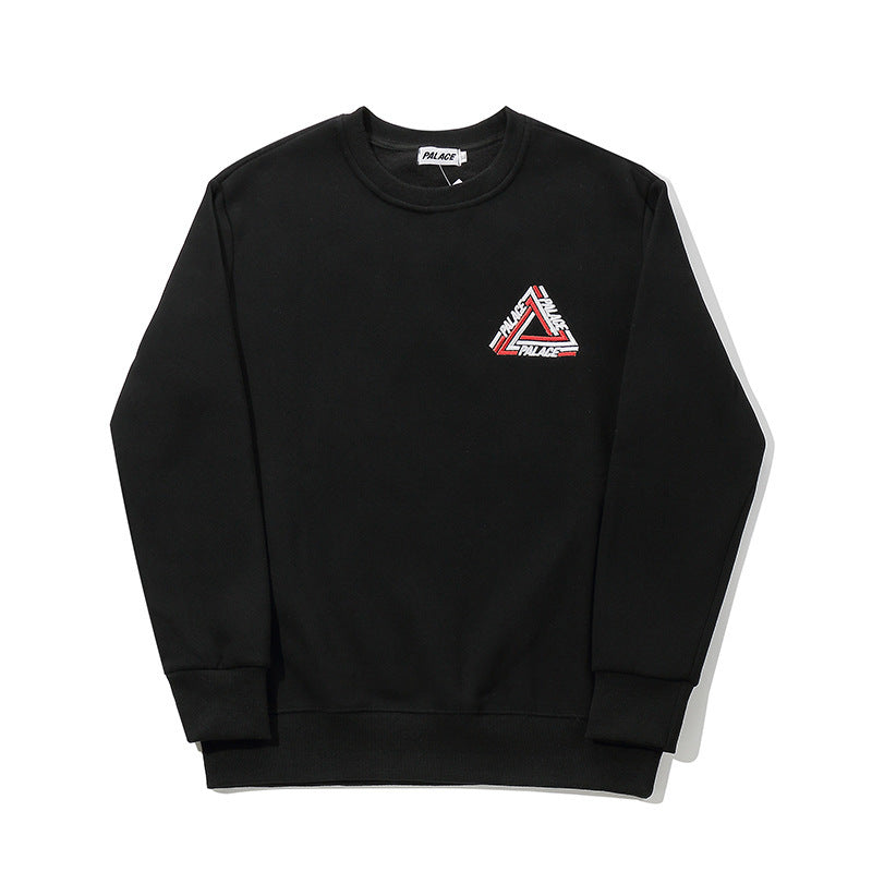 Round Neck Sweater Letter Embroidery Leisure