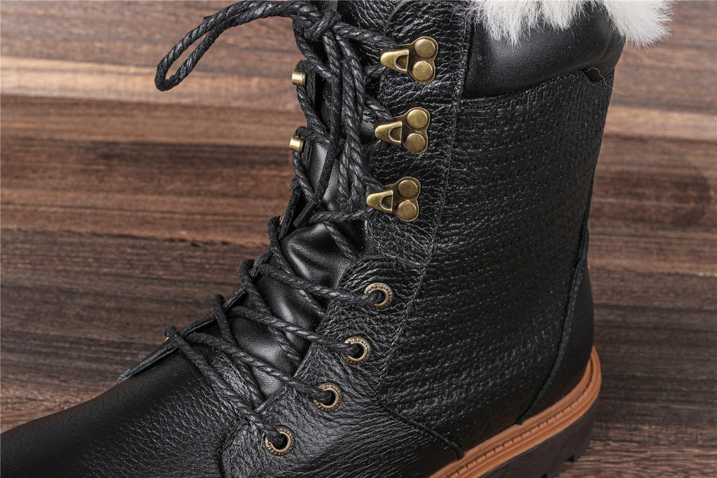 Wool Inner Top Layer Cowhide Upper For Men