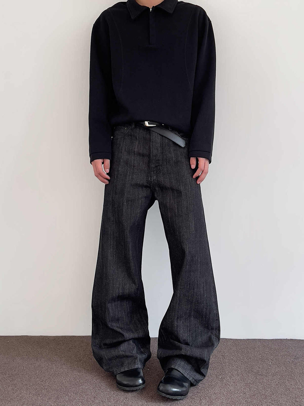 Jeans Straight Micro-pull A- Line Casual Pants