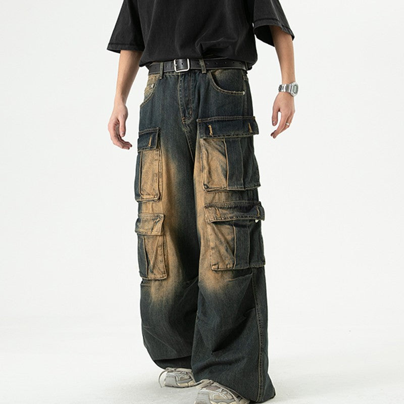 American Retro Washed All-matching Jeans