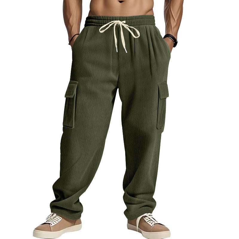 Multi-pocket Loose Wide Leg Casual Trousers