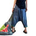 Art Frog Button Loose Large Jeans