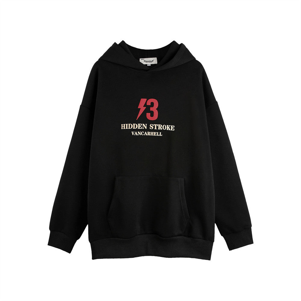 Fashion Lightning Printed Hoodie Men