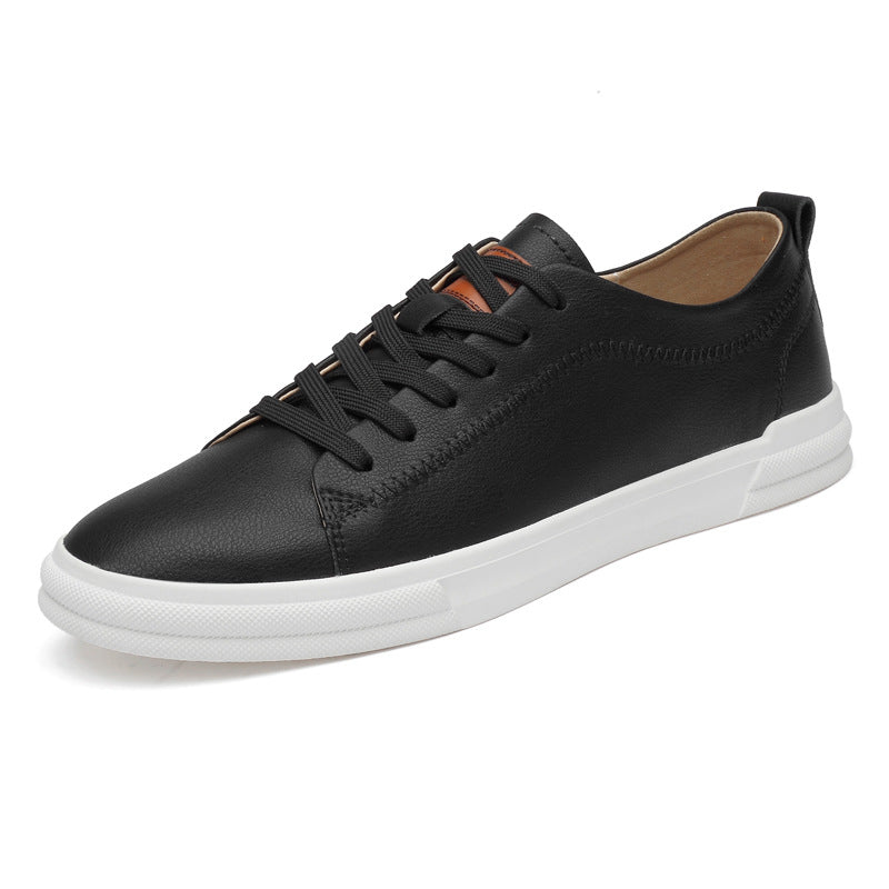 Spring Low-top Lace-up Cowhide Flat Versatile Sports Casual Shoes