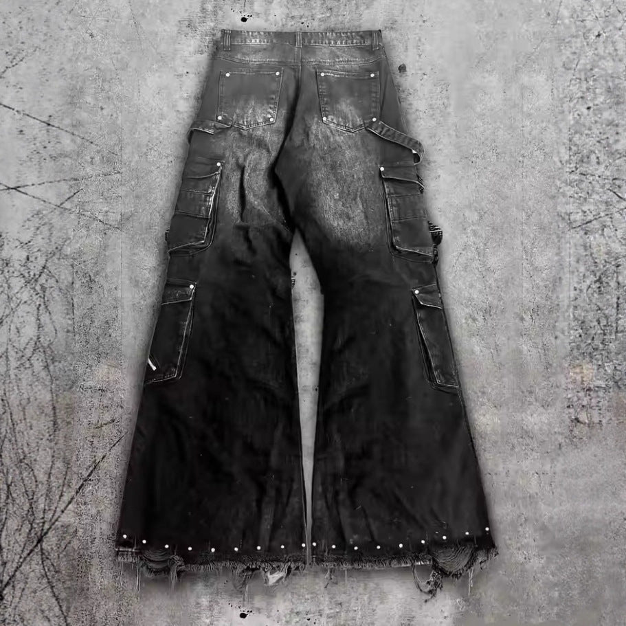 American Heavy-duty Wide-leg Jeans For Men