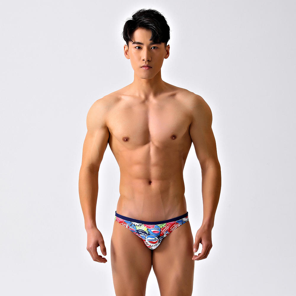 Men's Triangle Low Waist Floral Swimming Trunks