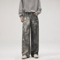 Men's Loose Splashed Ink Printing Jeans
