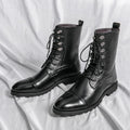 Fall Winter Lace-up Booties Black Locomotive Denim