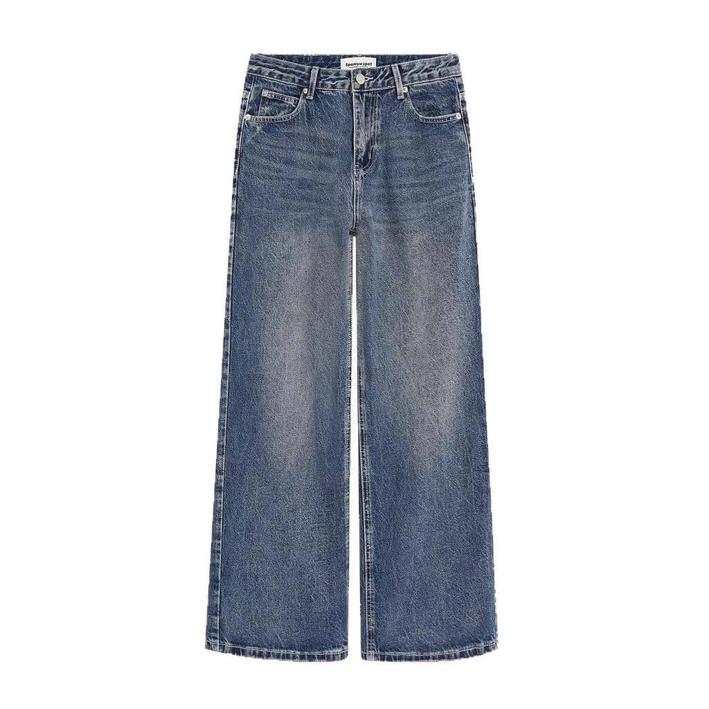 Designer Embroidered High-waisted Retro Loose Slimming Pants
