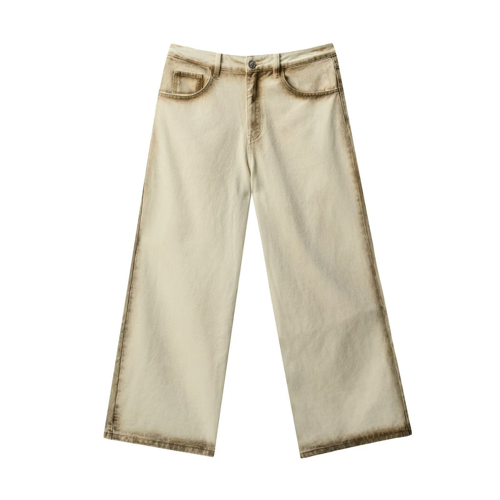 Loose Straight Retro Street Floor-length Pants