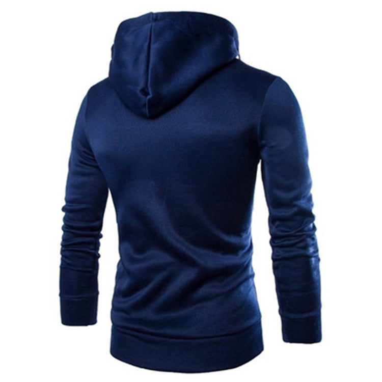 Double Zip Cardigan Contrast Hooded Jacket