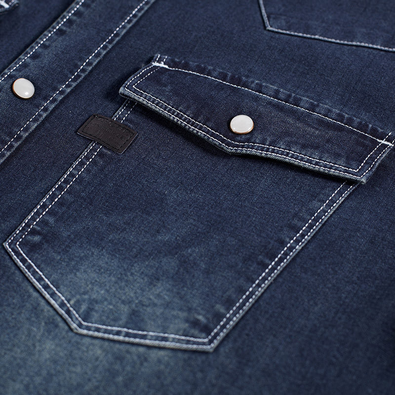 Men's Long Sleeved Denim Shirt Outdoor Leisure
