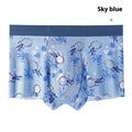 Digital Printing Men's Honeycomb U Convex Boxer Briefs Ice Silk Seamless