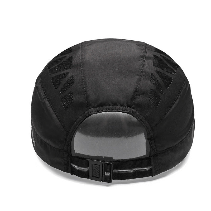 Men Mesh Beret Hat Summer Breathable Quick Dry