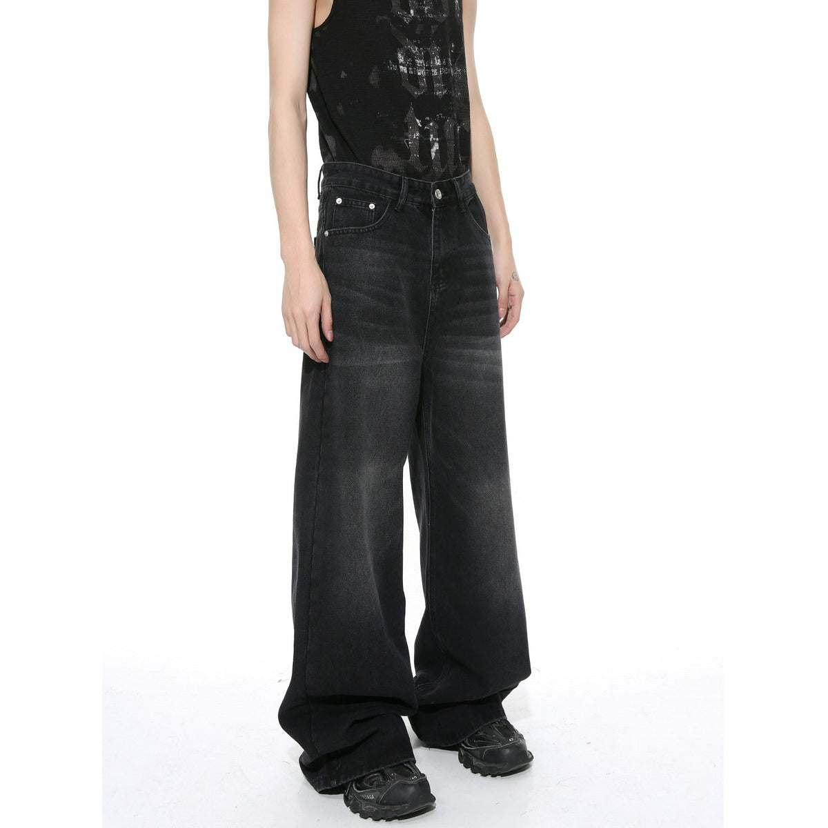 Men's Vintage Wide Leg Mopping Jeans Tide