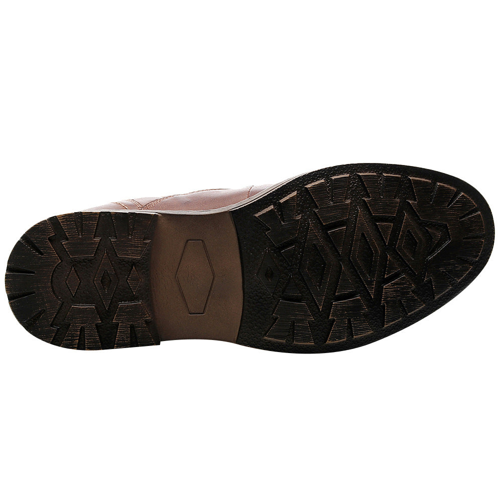 Fashion Simple Leather Men's Martin Boots