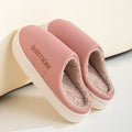 Winter Cotton Waterproof Outdoor Slippers Home Non-slip Winter Fleece-lined Men's Platform