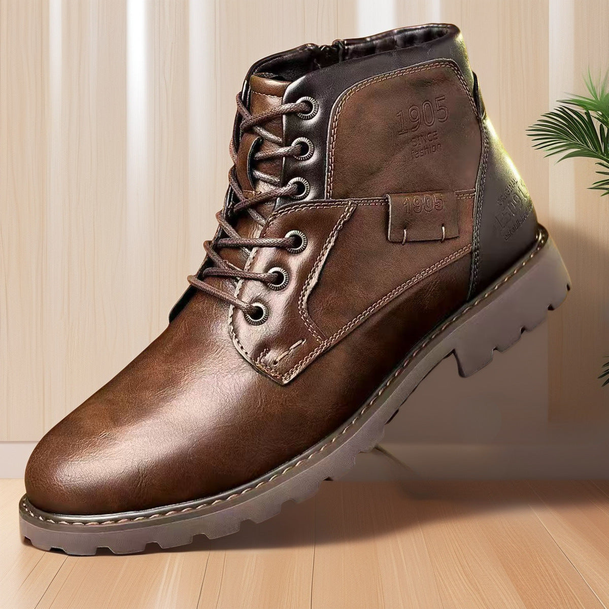 Martin Boots Leisure Plus Size Zip Ankle Boots