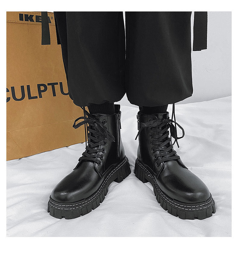 Martin Boots Men's British Style Side Zipper boots