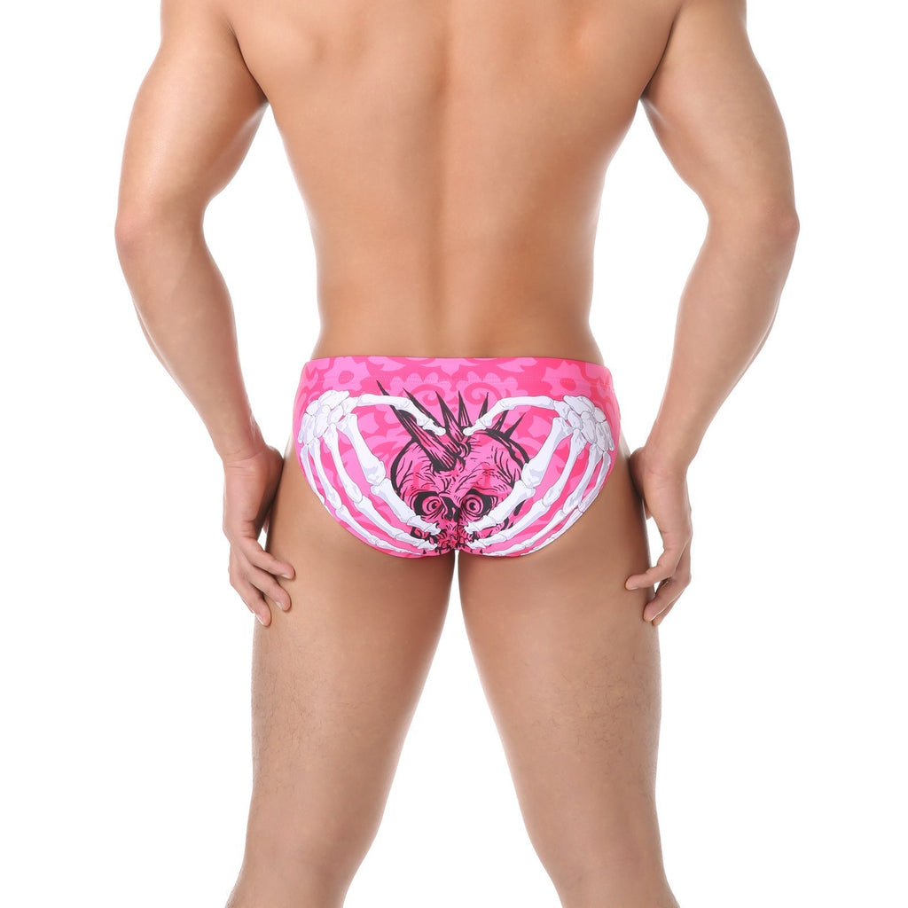 Men's Sexy Elastic Digital Printing Fashion Spa Swimming Trunks