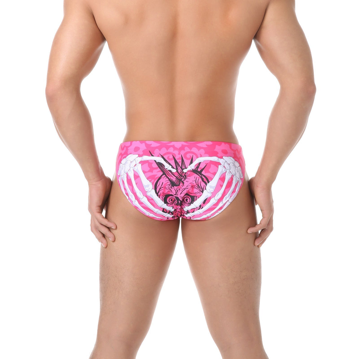Men's Sexy Elastic Digital Printing Fashion Spa Swimming Trunks