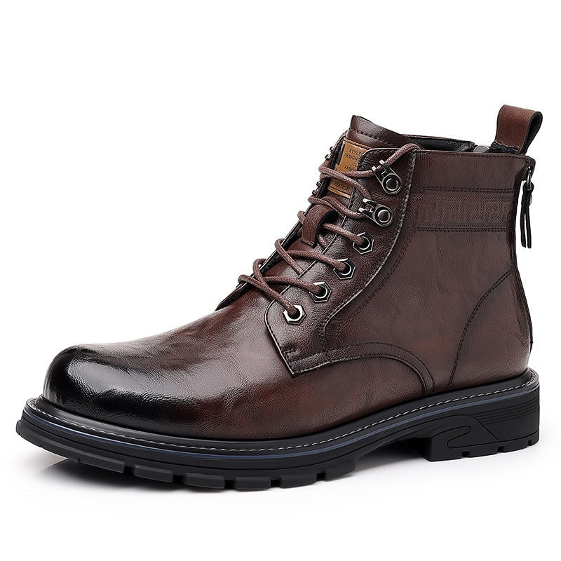 British Style All-matching Work Clothes Ankle Boots Fashion Haulage Motor Leather Boots