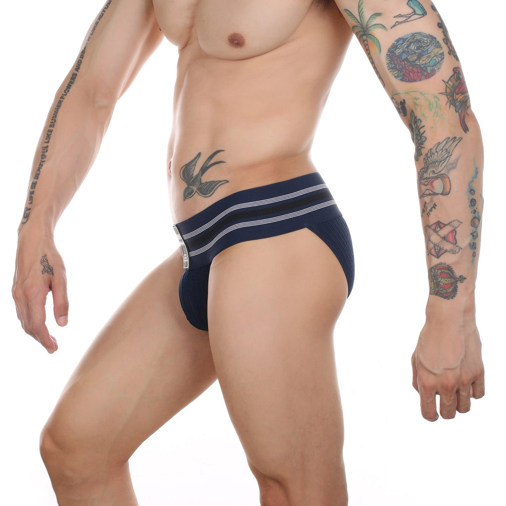 Men's Ultra-wide Waist High-cut High-elastic Rainbow Sports Underwear