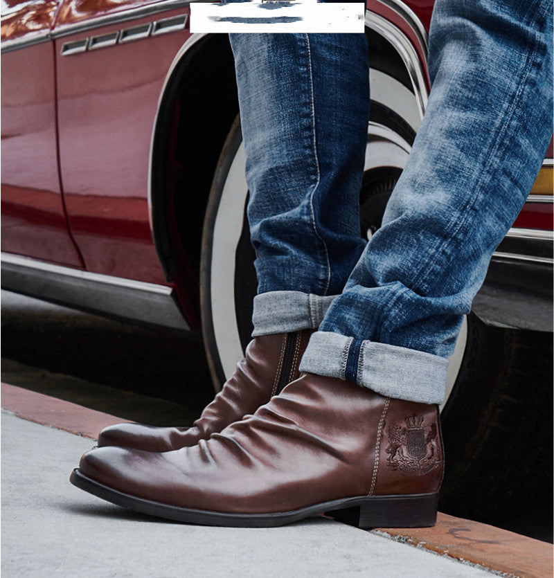 Men's Boots Retro Cross-border Trend High Mouth