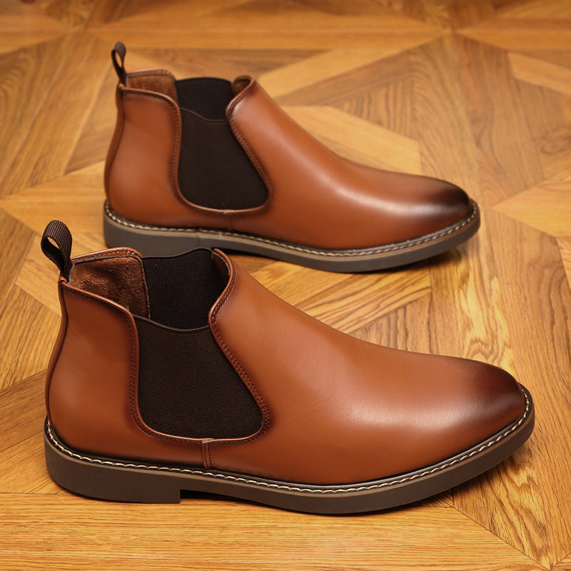Autumn And Winter Plus Size Chelsea Boots Double Elastic