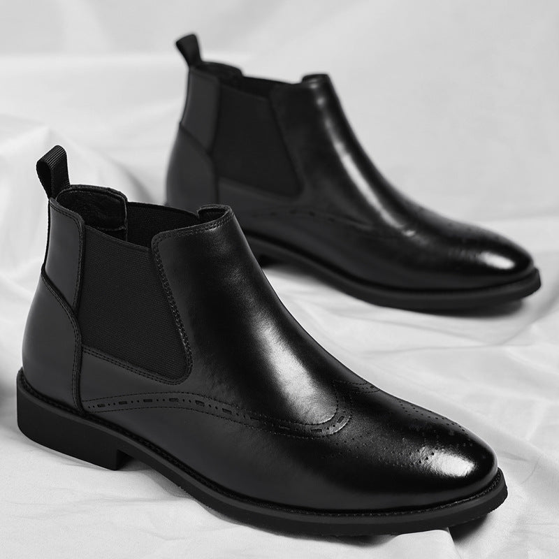 Fashion British Vintage Fleece-lined Boots For Men