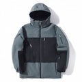Men's And Women's Thickened Warm Color Matching Windproof Waterproof Jacket