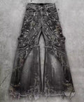 American Heavy-duty Wide-leg Jeans For Men
