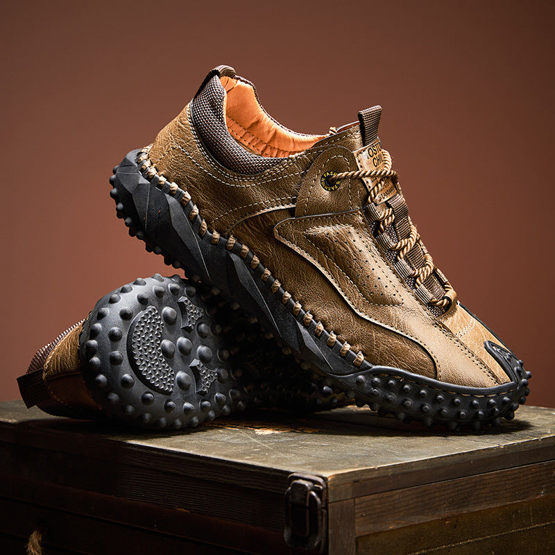 Lace-up Leather Men's Casual Shoes Plus Size