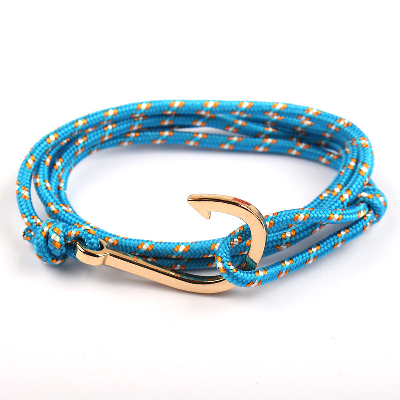 Adjustable Paracord Anchor Charm Bracelets