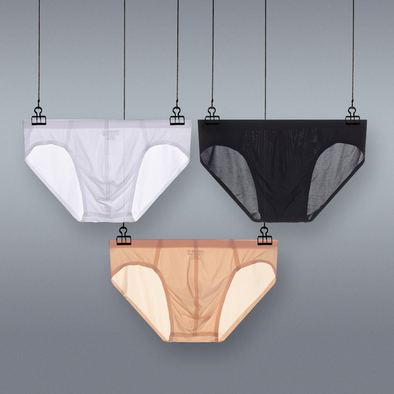 Men's Breathable Briefs Seamless Color Underwear