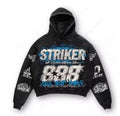 Letter Print Pullover Sweater Retro High Street hoodie