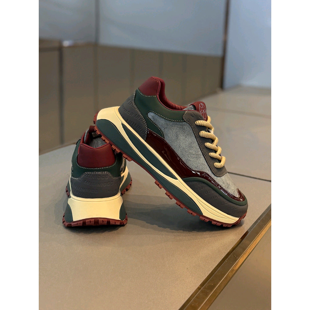 Thick Bottom Wear-resistant Retro Daddy Shoes Male