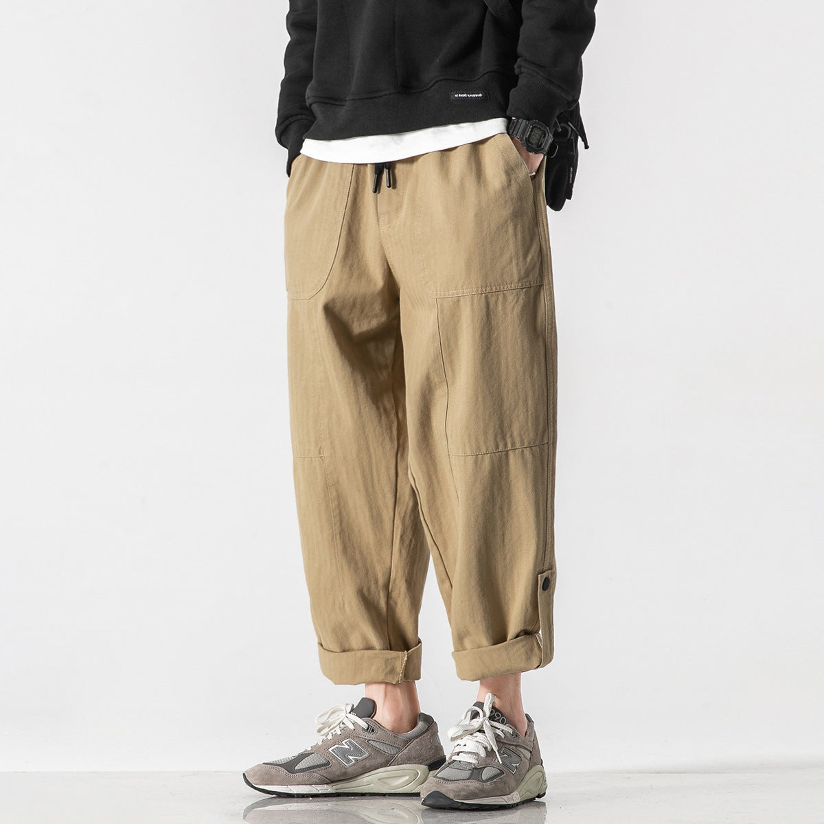 Men's Loose Straight Versatile Patchwork Casual Pants